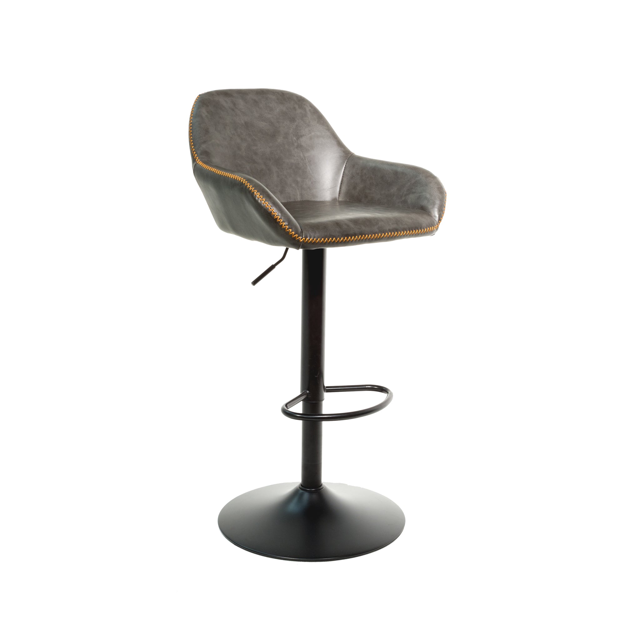 Baxter Grey Gas Lift Set of Two Kitchen Bar Stools